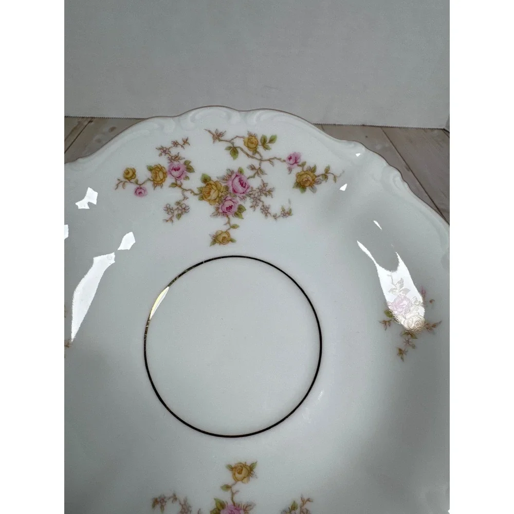 Johann Haviland Michele Footed Coffee Cups & Saucers Set 4 Bavaria Germany